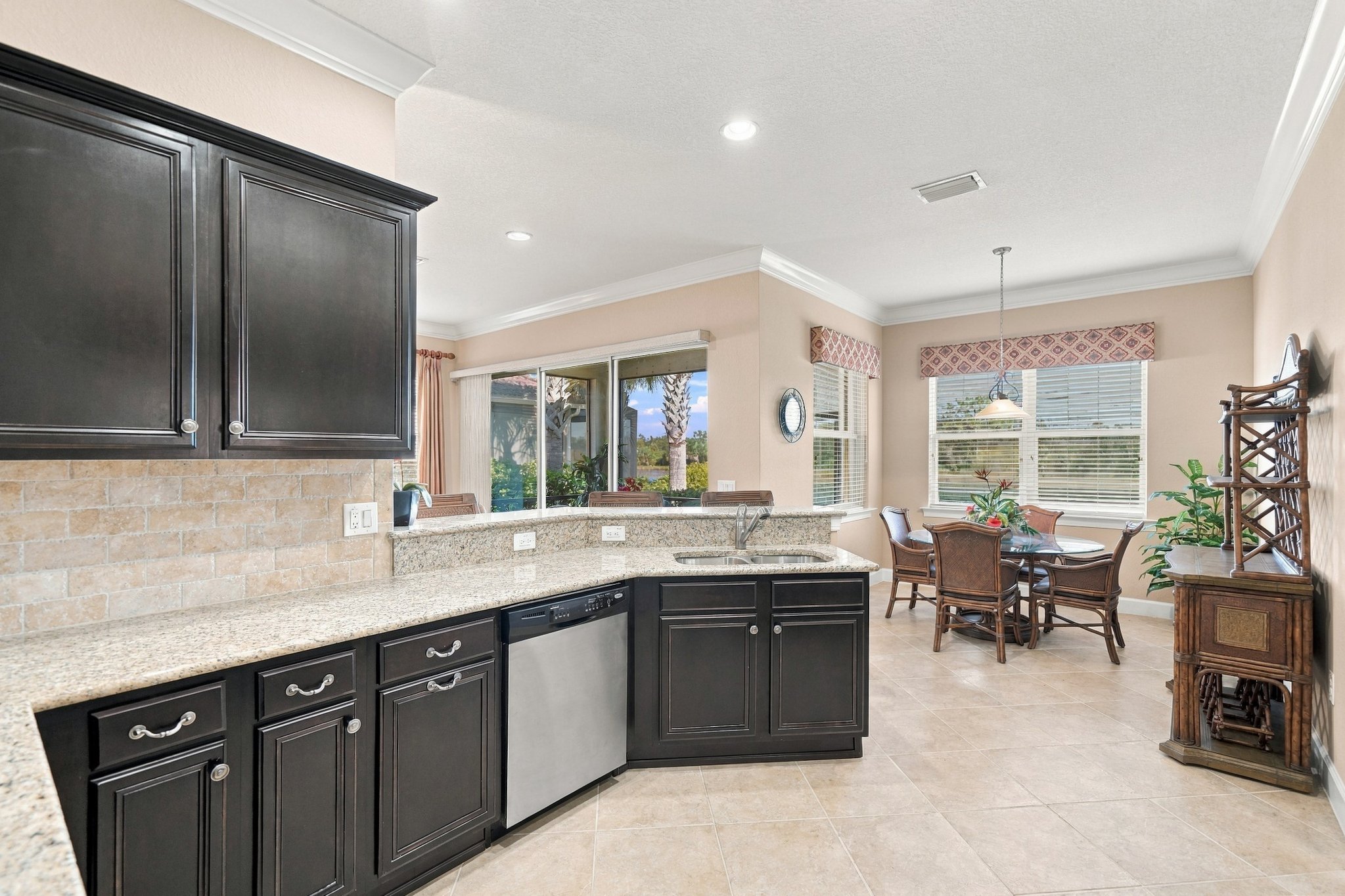 Bright, professionally photographed kitchen in a listed home