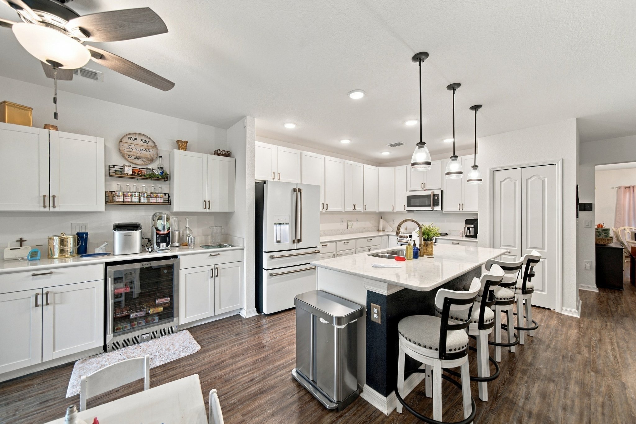 Kitchen photographed with warm, even lighting